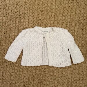 Ralph Lauren White Knit Baby Cardigan 3m